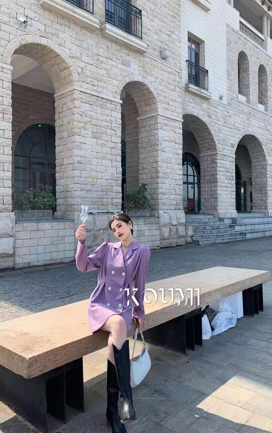 ワンピース風　ダブルジャケット　AJ42441-605　