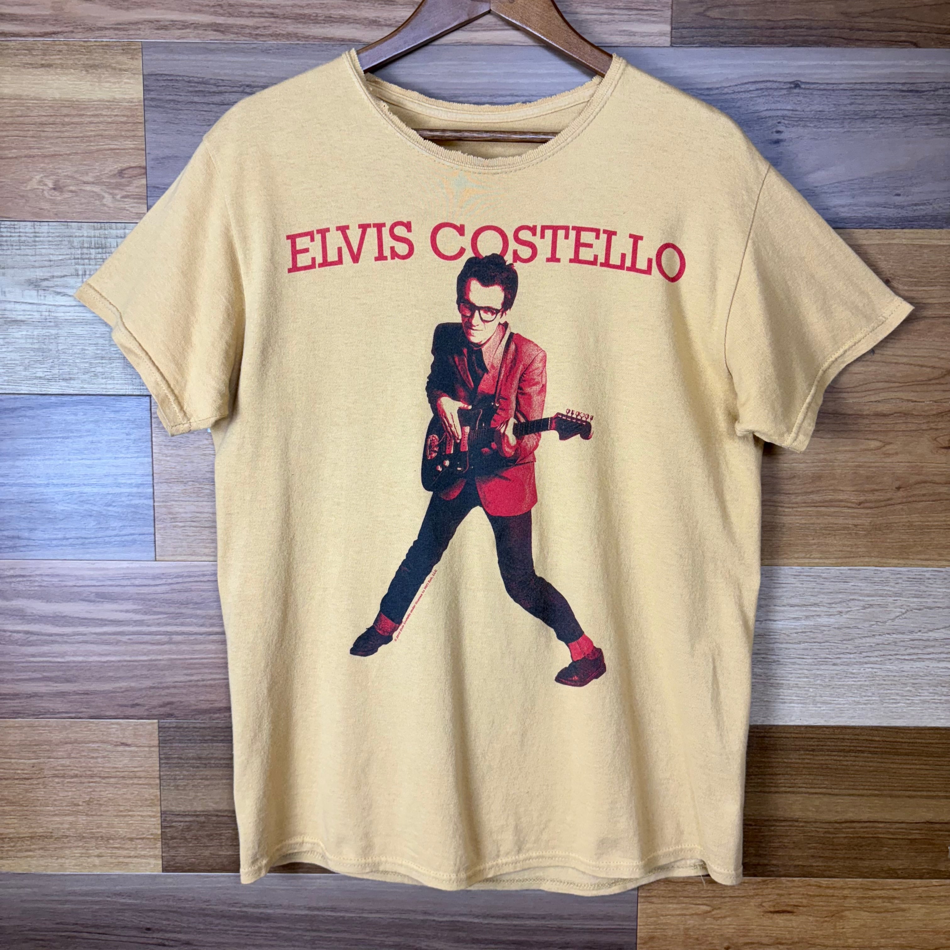 【未使用】エルビス・コステロ「ブルータル・ユース」　Tシャツ ELVIS COSTELLO エルビス コステロ フォト T-sh バンド ロック Tシャツ