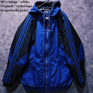 【doppio】90's vintage "adidas Originals" trefoil logo design foodie jacket