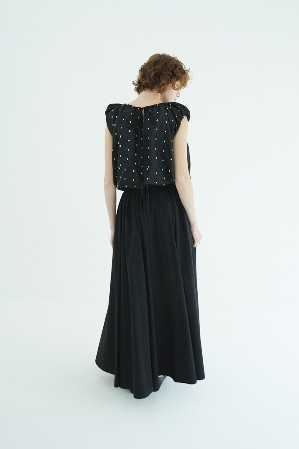CLANE W FACE DOT SLEEVELESS RIBBON TOPS | FLICKA ASHIYA