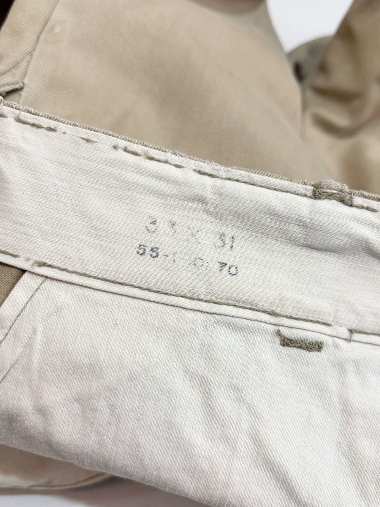 〜50s US ARMY "45KHAKI" TROUSERS Size W33L31→W32L29