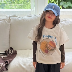 送料無料【予約】ninibello / Jr. Happy Meal Short Sleeve T