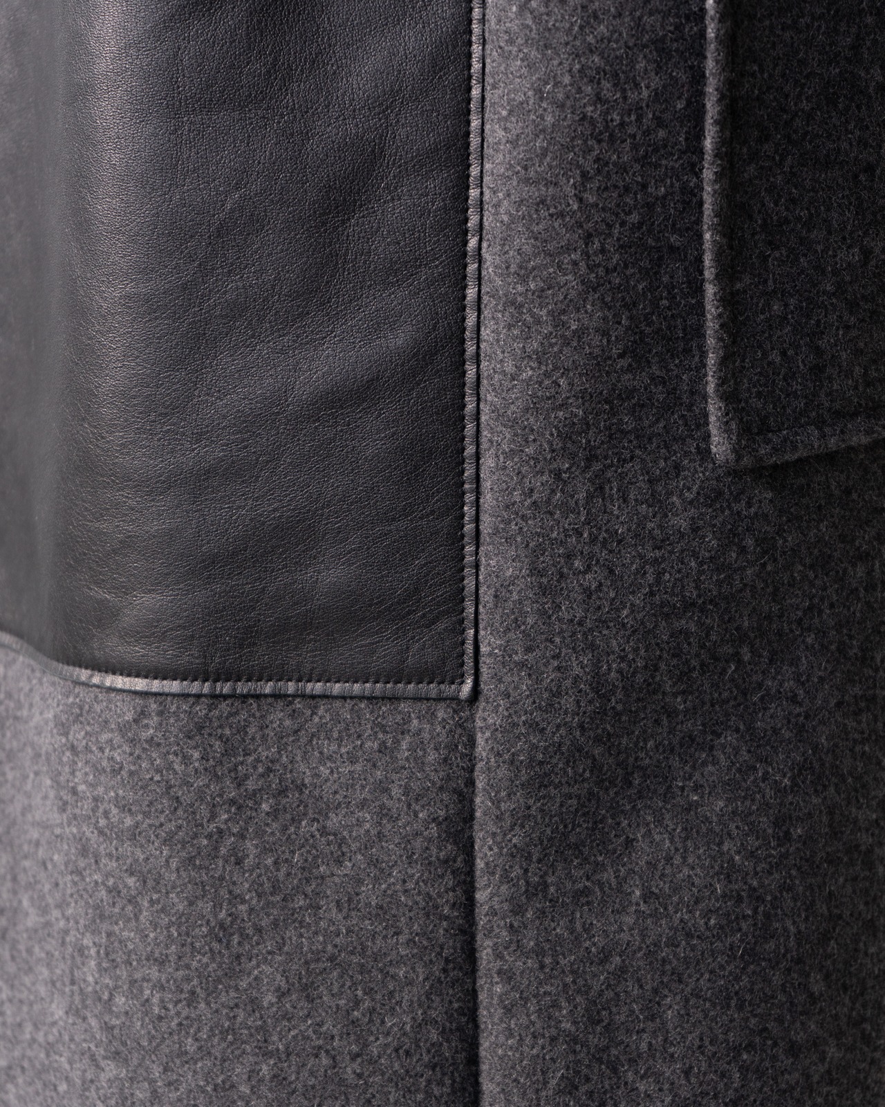 〈CÉLINE by phoebe philo〉Leather＆wool coat