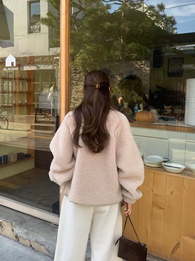 (予約) LITER / Teddy shearling fleece jumper 2color