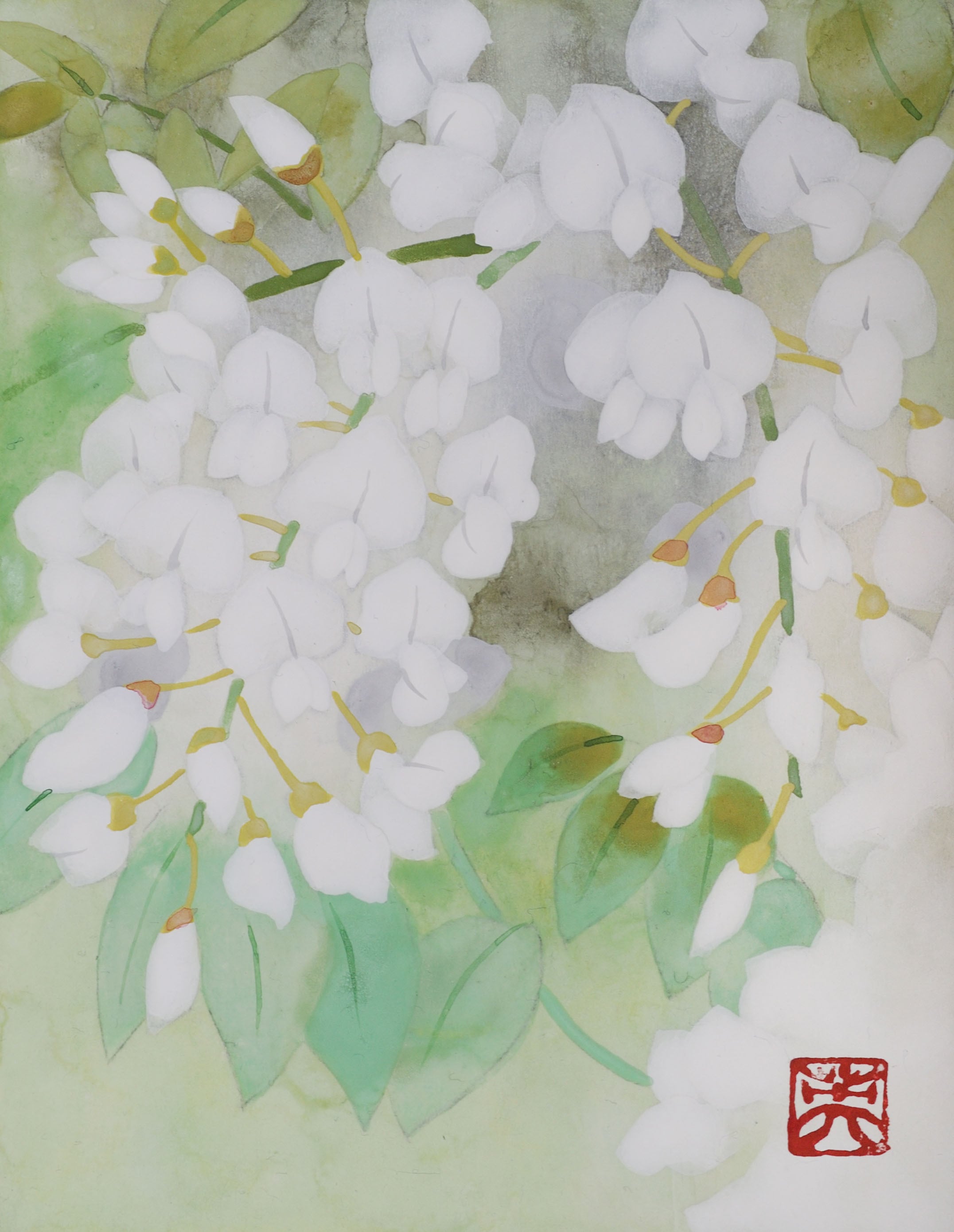 クレマチス（日本画）Clematis | 牧野伸英の日本画ショップ -Nobuhide