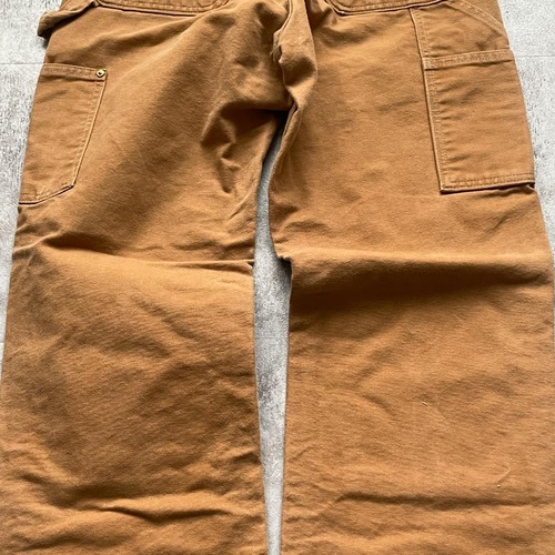 10s USA製 ブラウン ダブルニー Carhartt B01 28×30 詳細写真15