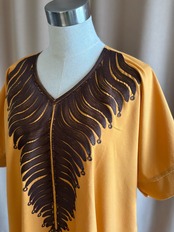 ocher ethnic import maxi dress-4859-8