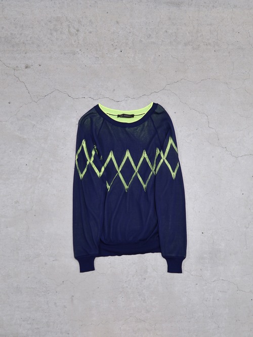 【VERSACE】coloring layered design knit