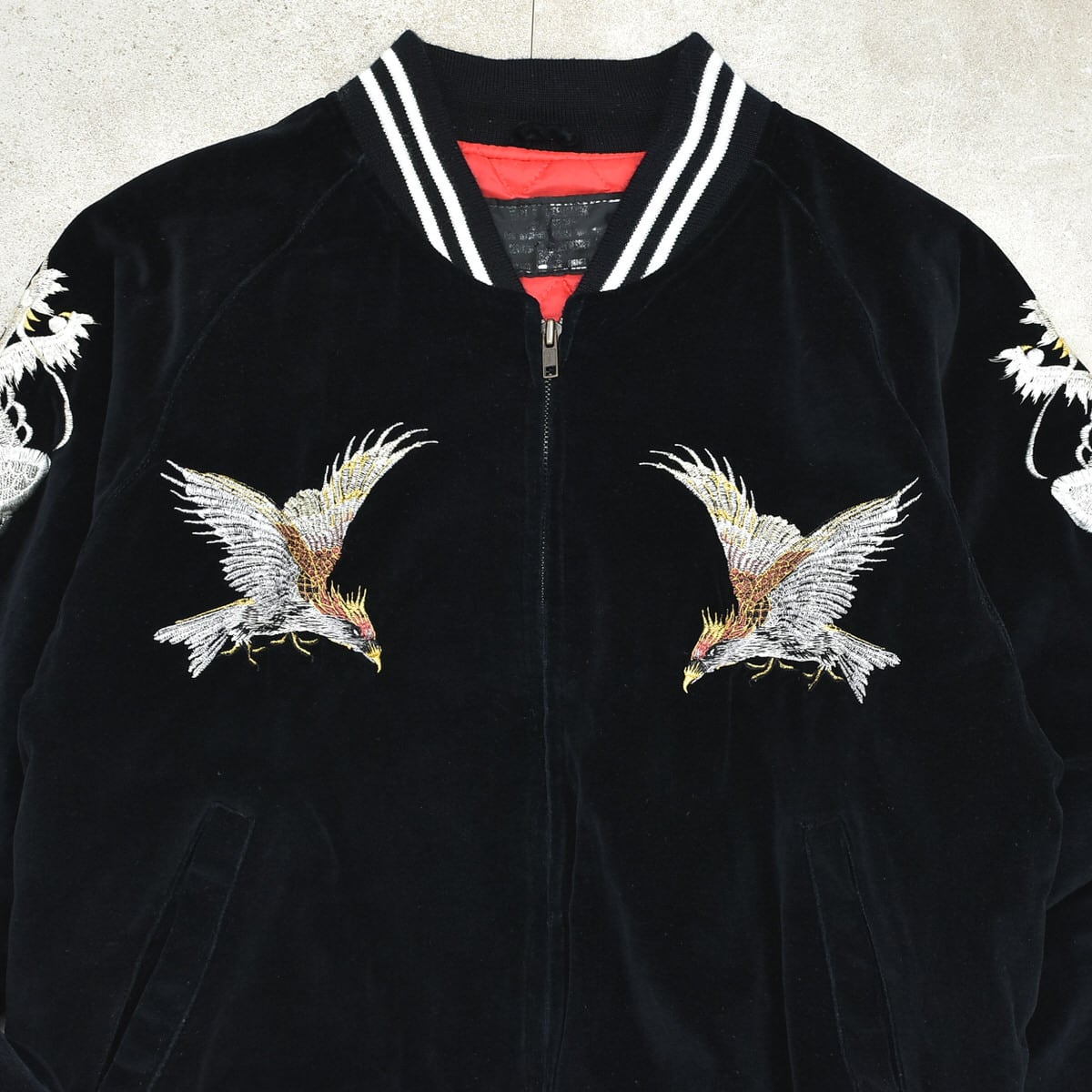 90s VINTAGE velours souvenir jacket
