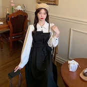 長袖フレンチワンピース