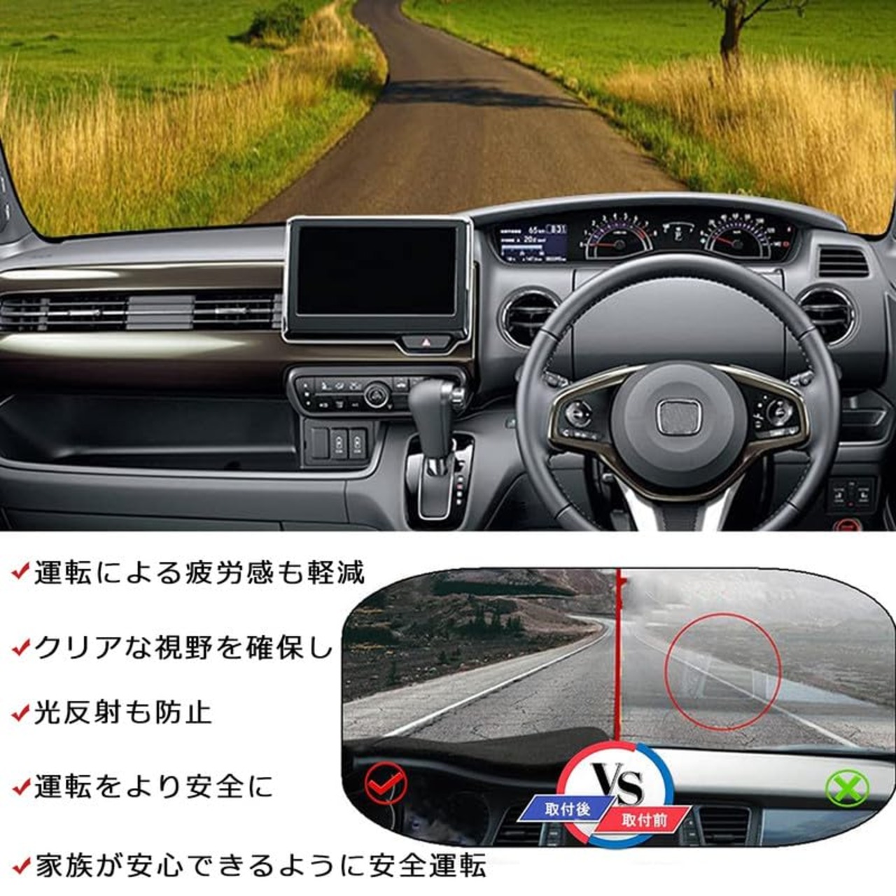 ホンダ との互換性あり エヌワゴン N-WGN ダッシュボードマット N-WGN 2代目 JH3/JH4 車内 ダッシュボードカバー 車種専用 ダッシュボードライト 保護マット 車種専用設計 フランネル素材 防水 耐熱性 耐久性