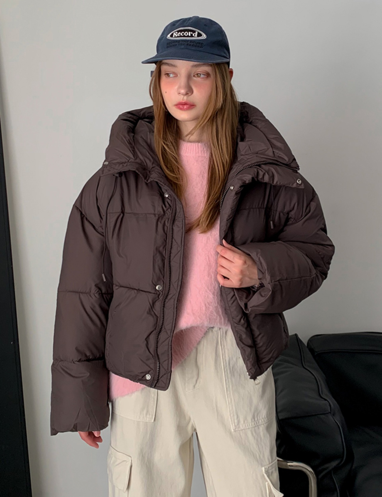 【新作５％OFF・3日間】Volume-Hoodie Padding Jumper_4colors