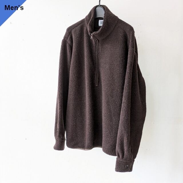 ラスト1点】melple ウールパイルハーフZIPプルオーバー Wool Pile Zip