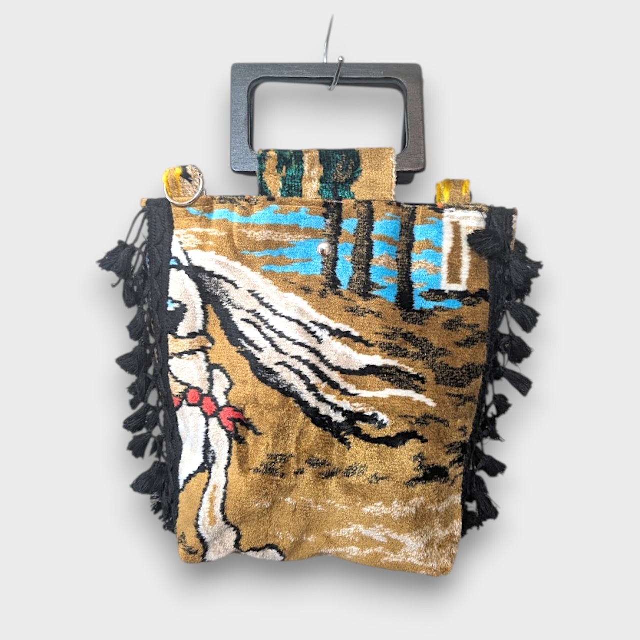 Vintage Tapestry Side Tassel Bag – (Horse Tail)