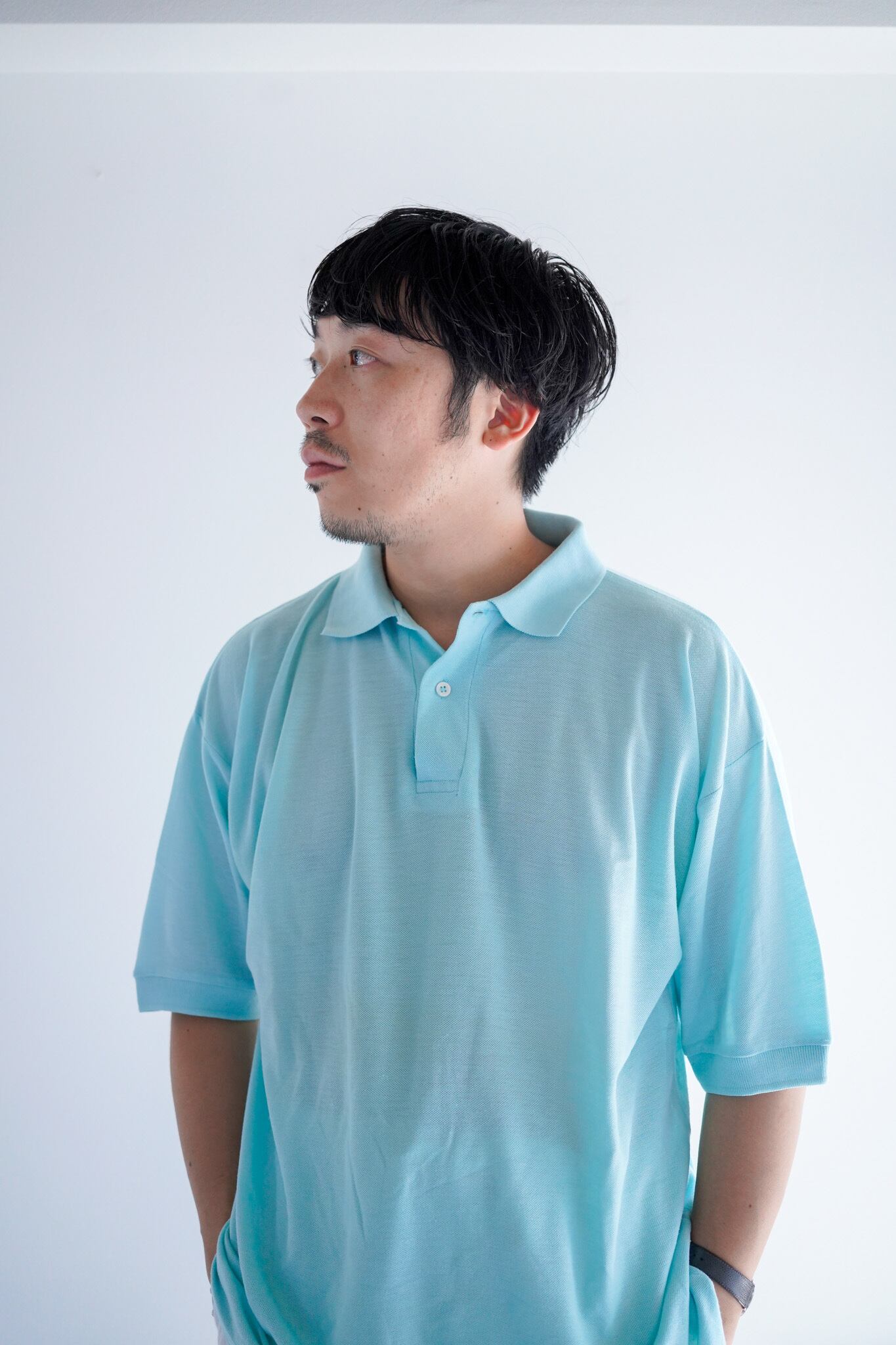 【1980-90s】"Europe, Pale Green"Short Sleeve Polo Shirt / 5-259