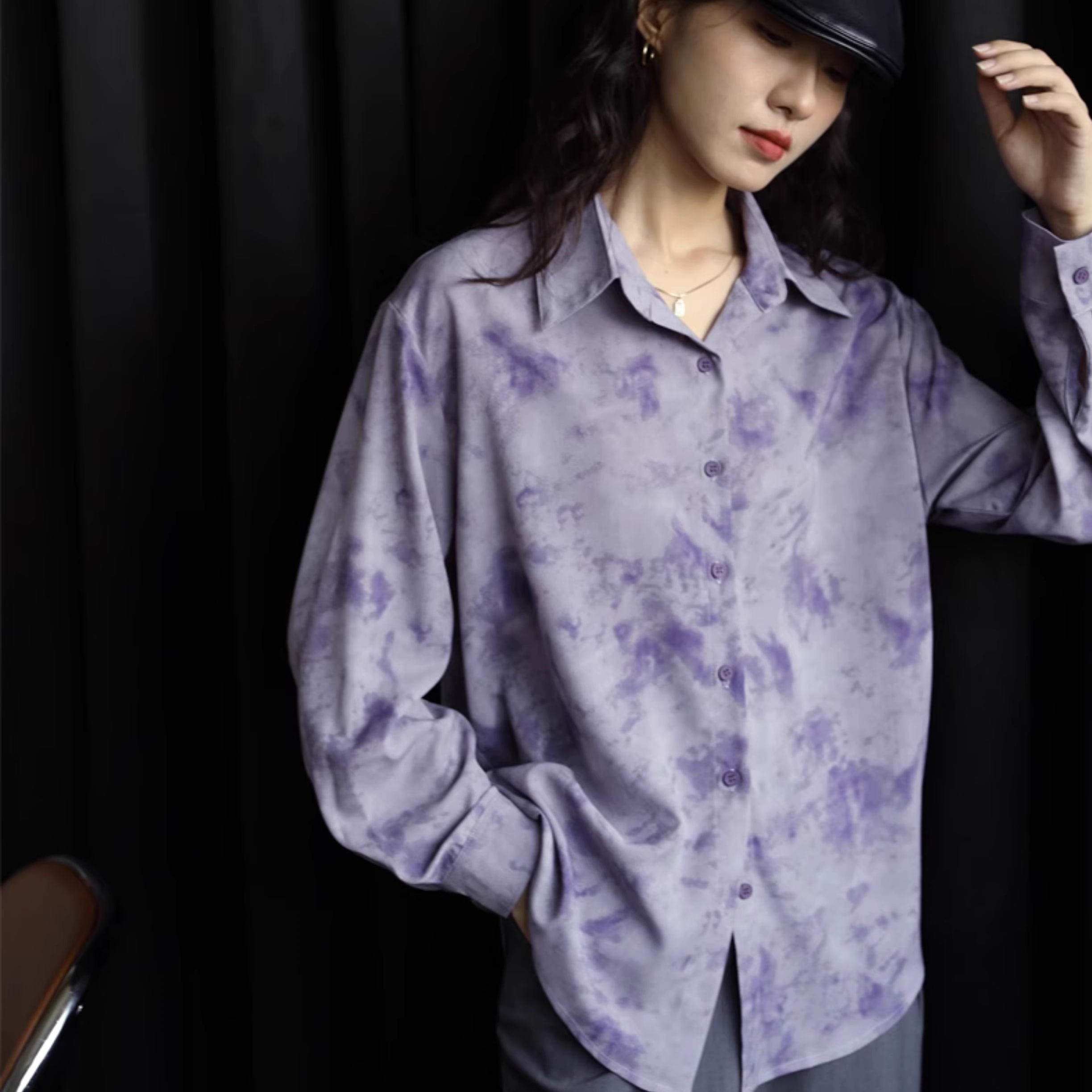 レトロプリントシャツ【G4094】