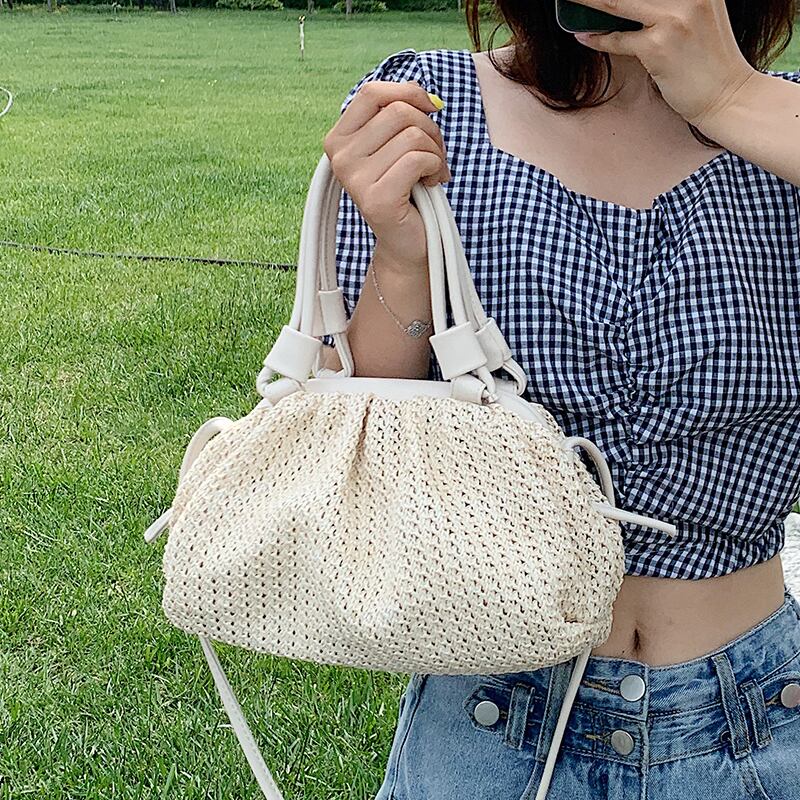 オールマッチスモールバッグレディースバッグ2020人気のニューウェーブシンプルウーブンショルダーメッセンジャーバッグネットレッドファッションシェルバッグ Tiancai_Wing_Bag4746806