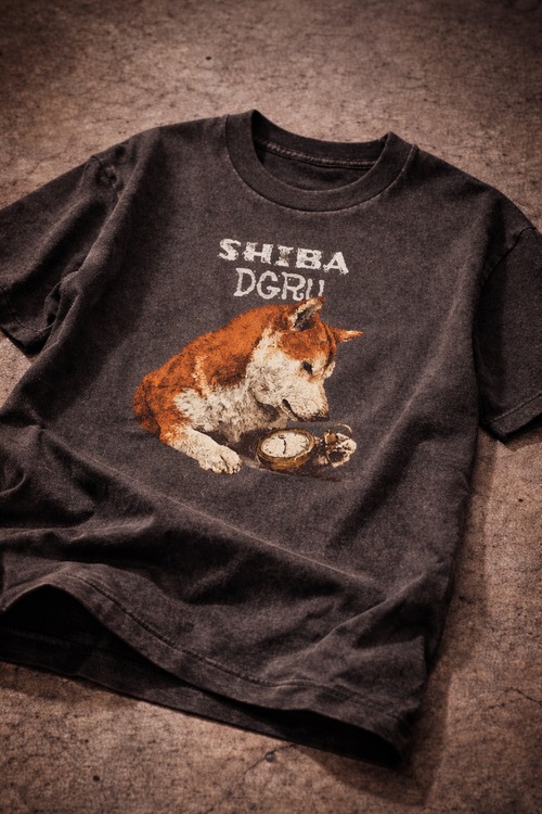 柴犬　vintage加工Tシャツ　