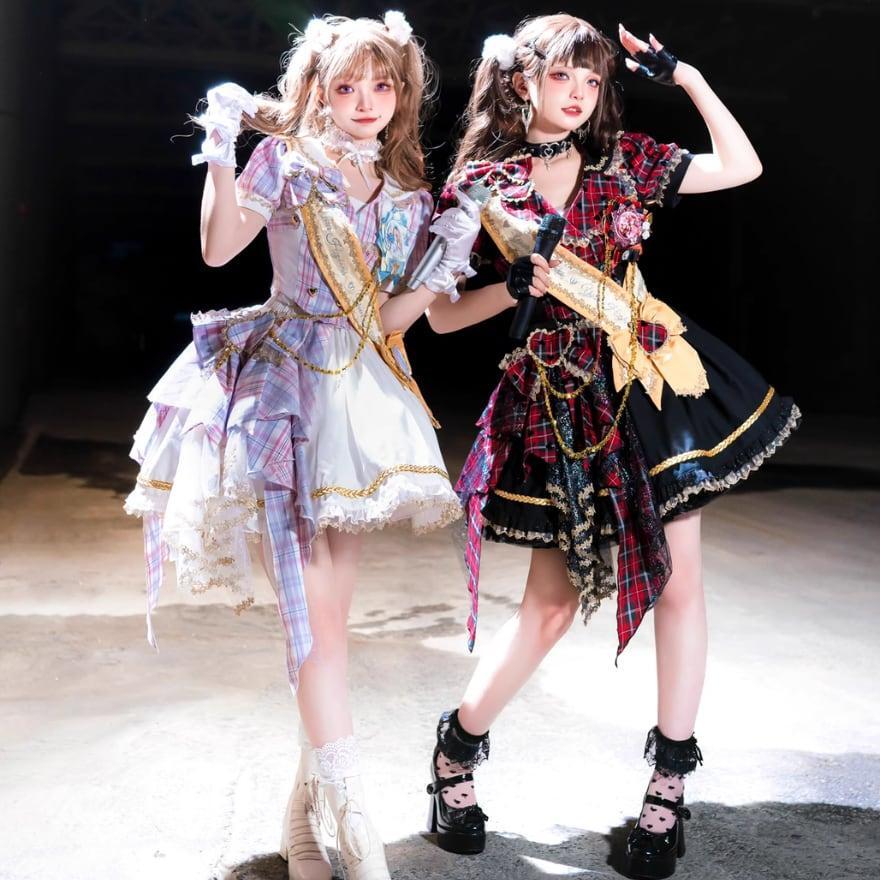 アイドルチェック柄衣装 ライブ ステージ衣装/コンカフェ/アイドル衣装