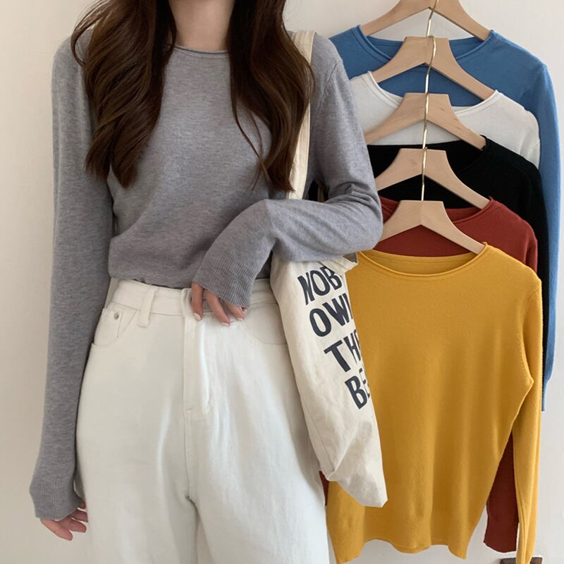 トップス レッド薄手スタイルプルオーバー セーター レディース ロング オータム 秋物 ウィンター 冬物 試着室61015702114