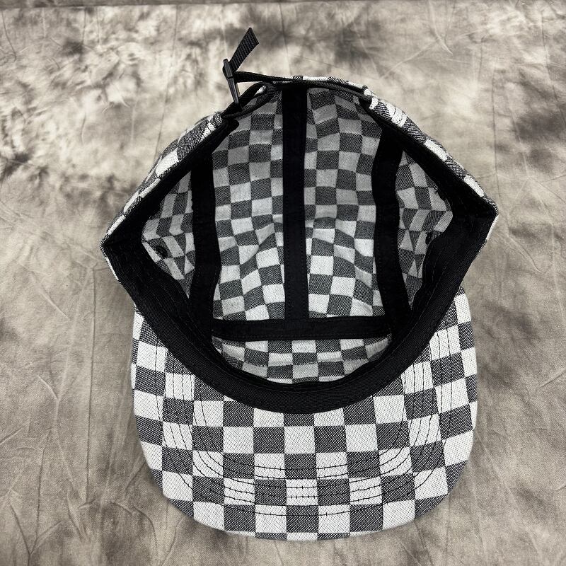 Supreme Checkerboard Camp Cap ブラック 18ss