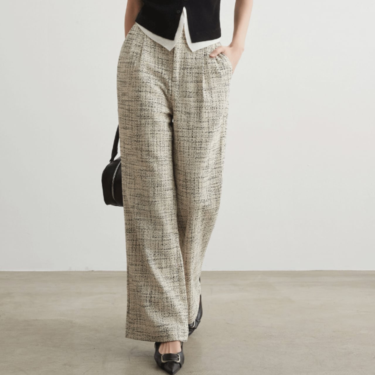 Tweed casual pants S951