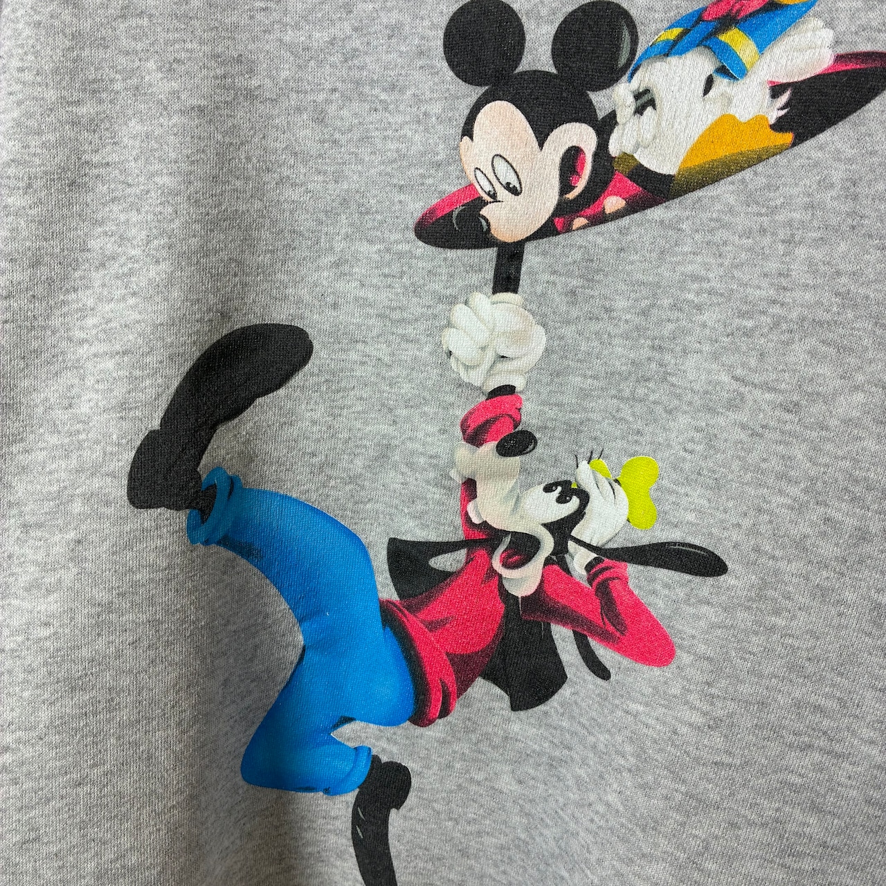 90s Mickey Unlimited ミッキー&ドナルド&グーフィー プリントスウェット メキシコ製