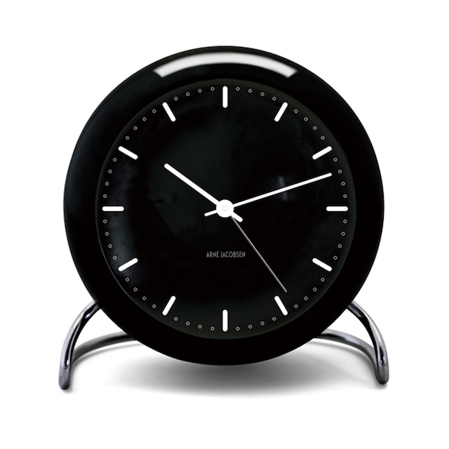 TABLE CLOCK  CityHall 43673 ブラック［ARNE JACOBSEN］