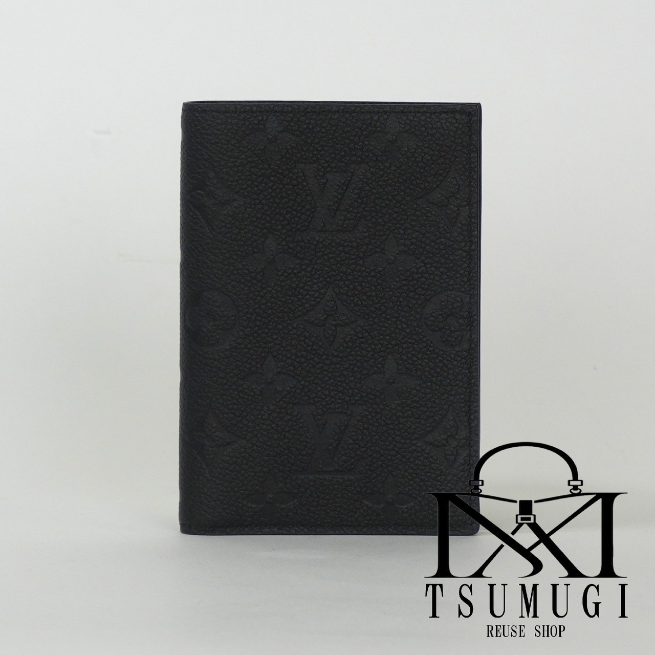 LOUIS VUITTON ルイヴィトン モノグラム アンプラント クーヴェルテュール・パスポール NM パスケース M63914 ブラック
