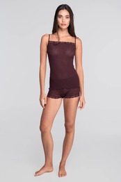 ウールシルク アジュレ キャミソール チェリー 2、3サイズ