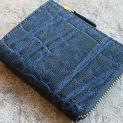 【限定商品】コンパクトウォレット Lジップ 姫路黒桟エレファント(藍染)