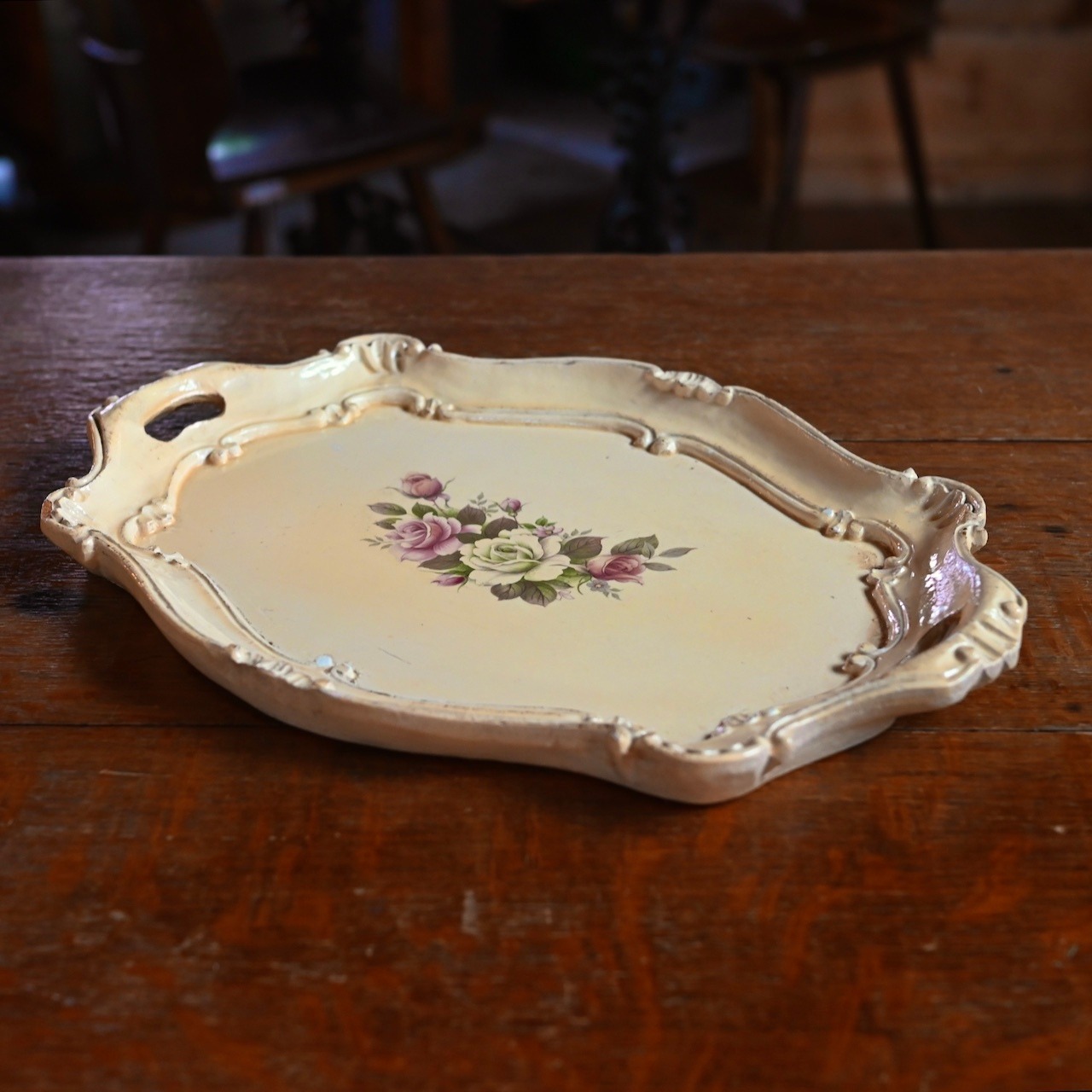 Tray / トレイ〈 プレート・花柄・店舗什器・アンティーク・ヴィンテージ 〉114467
