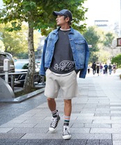 【#Re:room】BIG LOGO W JACQUARD CREW KNIT［REK130］