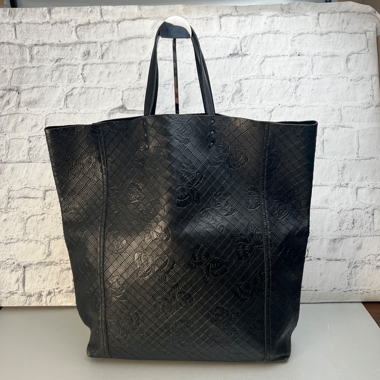 Bottega Venetaボッテガ・ヴェネタ イントレッチオ ミラージュ  レザー トートバッグ ブラック A-9513