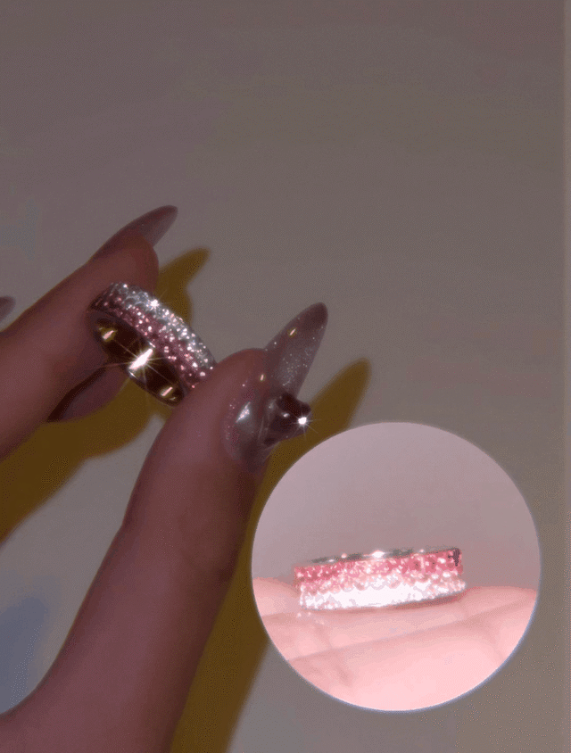 pink zirconia ring