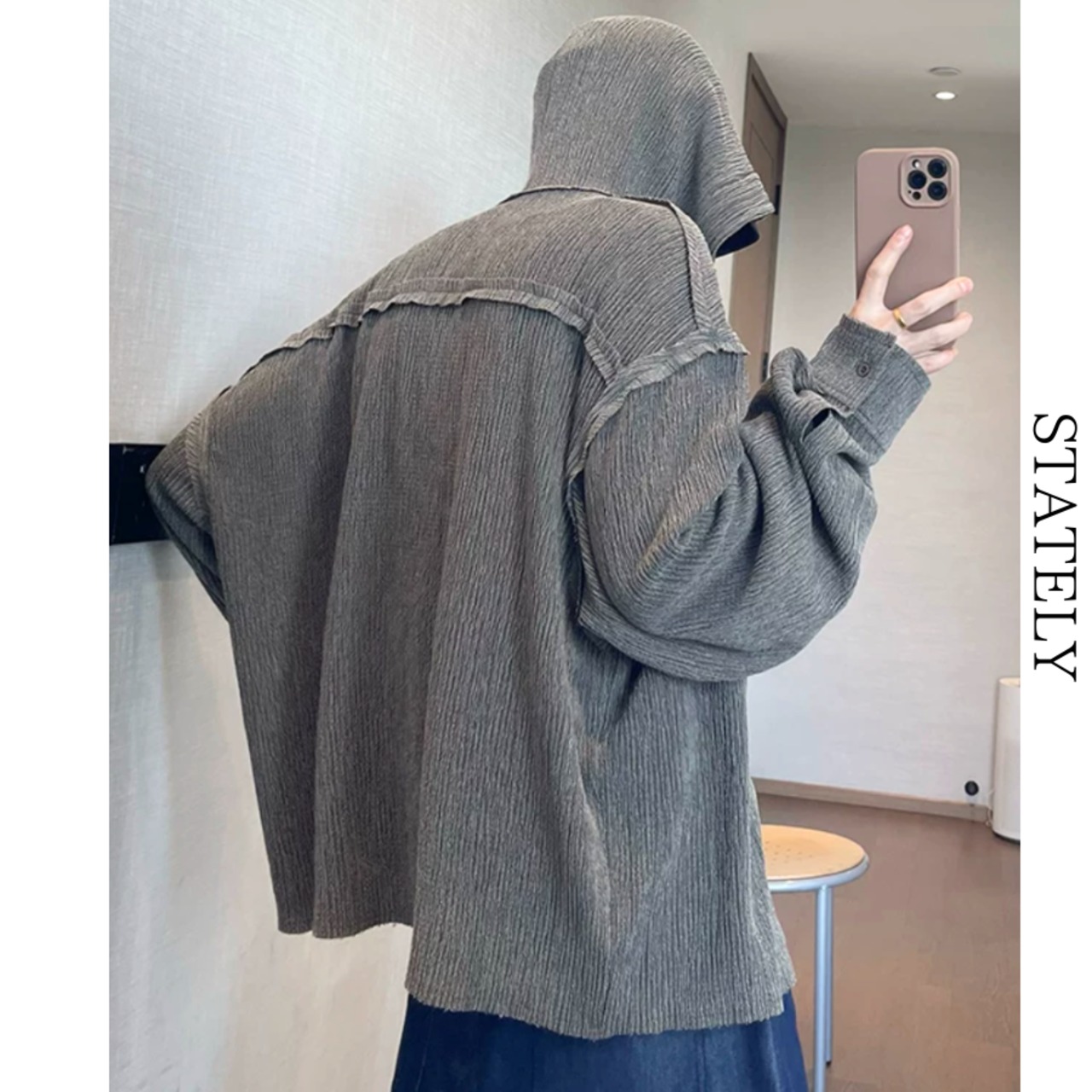 Texture Hood オーバーシャツジャケット_T11・画像5
