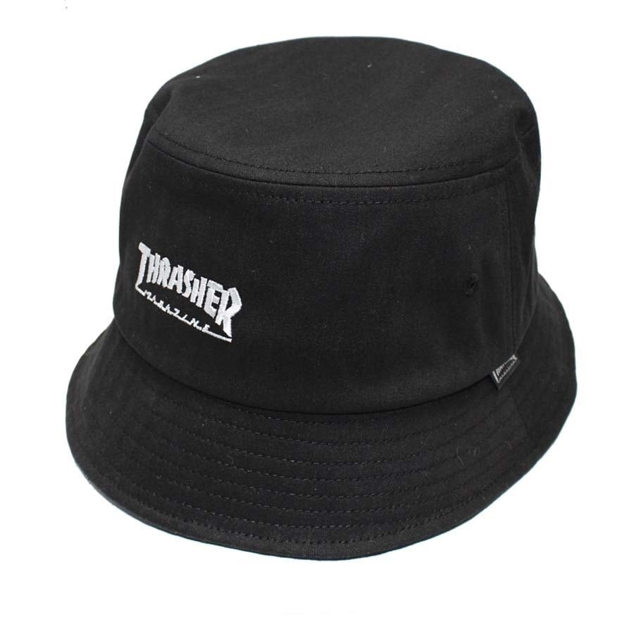 THRASHER (スラッシャー) マグロゴ バケットハット ブラック 20TH-H51