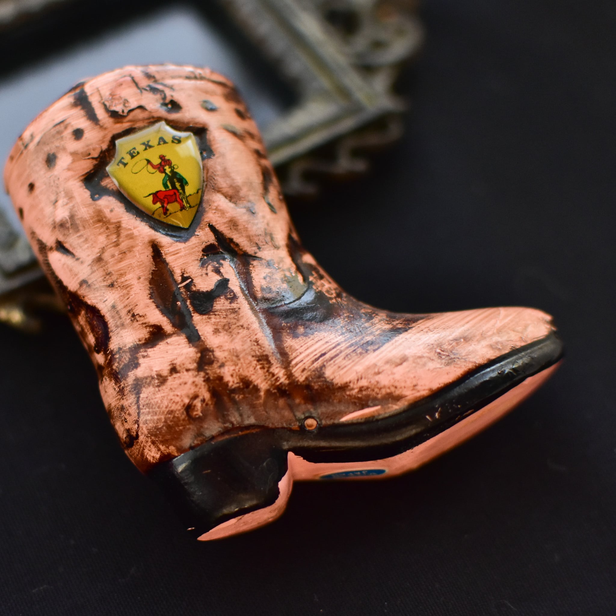 ヴィンテージ 海を渡って戻ってきた長靴 小物入れ 置物 レア 陶器製