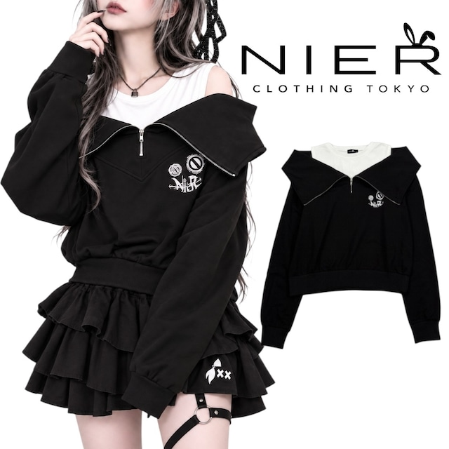 OFF-SHOULDER ZIP LAYERED TOPS