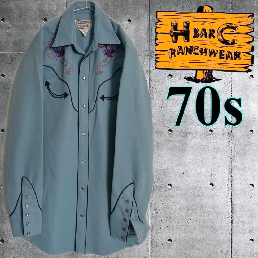 60's〜70's  H BAR C Western Shirt