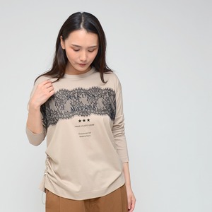 【洗練の光沢】ドロストロゴトップス ‐ LEI-2698 グレージュ ‐