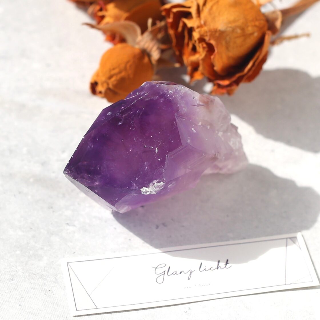アメジスト ポイント 原石 単結晶 希少 紫水晶 鉱物 天然石 水晶 