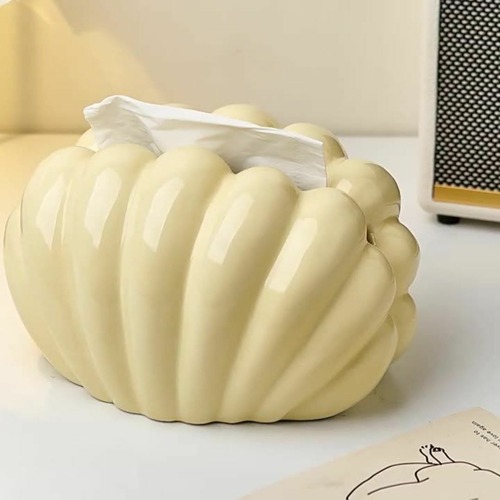貝殻のティッシュボックス ３色展開 ティッシュボックスカバー