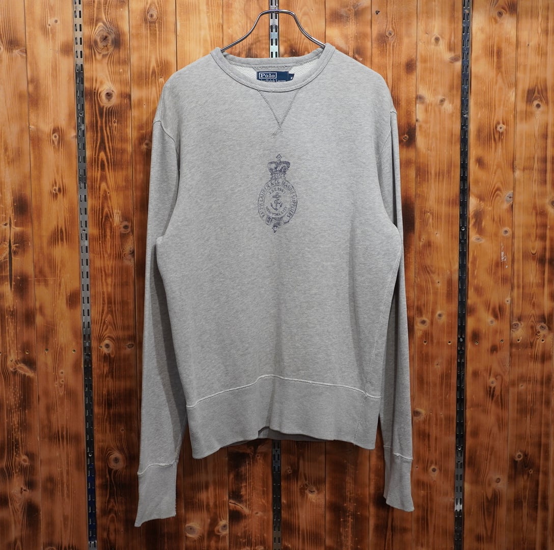 ralphlauren 前V スウェット M/ラルフローレン グレー