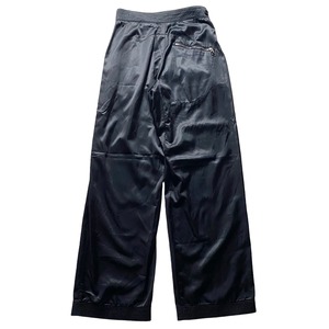 GIORGIO ARMANI black satin belted pants