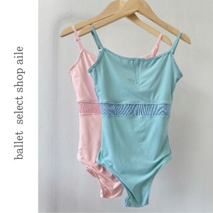 ハイウエストメッシュ切替レオタード12色展開 A0149