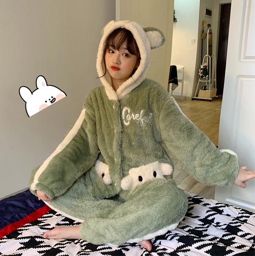 ✞甘めアニマルもこもこフード刺繍 セットアップ 上下 オータムウィンター 大人女子☆スウィート ガーリー 秋物 冬物 ✞ゴスロリ SM ミリ 甘ロリ クラロリ 和ロリ エレガント 黒ロリ 姫ロリ 華ロリ BB-BB25737170124