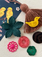 フランスの小さなハンドメイド素材セット ⑤ ボタン パーツ タッセル モチーフ他 ナタリーレテ ミニカード付 プレゼントにも