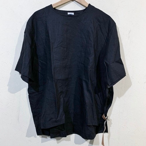 SUN SEA サンシー　19SS　19S20　linen belted T Tシャツ　ブラック　3