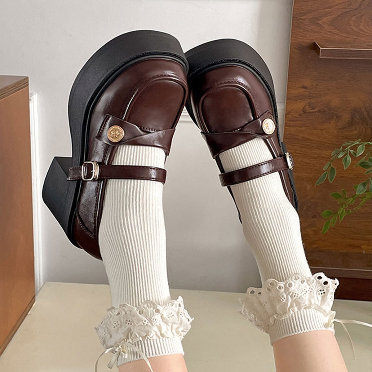 学院風 厚底 ローファー レディース 韓国 通勤 通学 学生 大人 きれいめ PUレザー シンプル ガーリー シューズ コスプレ メイド チャンキーヒール 大人可愛い 大人女子